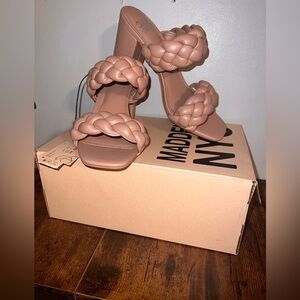 Madden Girl Women's Braided Heels in Tan